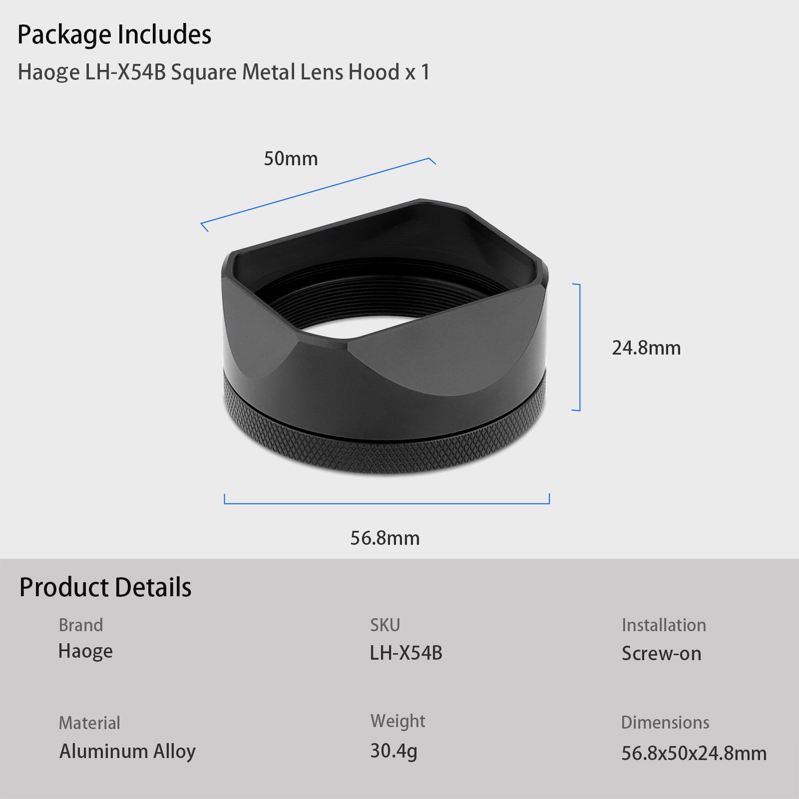 LAOページ Amazon.com : Haoge LH-OM45 Metal Square Lens Hood for