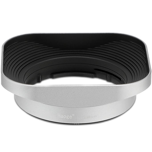 Haoge Bayonet Square Metal Lens Hood for Fujifilm Fuji Fujinon XF 50mm F2 R WR Lens Silver LH-X50W, on XPro3 X-T50 XT5 X-T4 X-T30 X-T3 X-E4 X-A5 X-A20 X-E3 X-H2