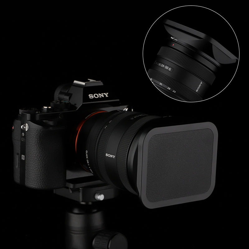 Haoge Plastic Lens Hood On Front Cap Cover for Haoge LH-X18 LH-E245 LH-B72T LH-B77T LH-G65 LH-S85B LH-S20B LH-S24B LH-S27B Lens Hood