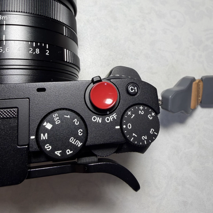 Haoge Metal Shutter Release Button for Sony RX1 RX1R RX1RII/M2 RX1RIII/M3 RX10 I II III IV Camera Concave Surface Red