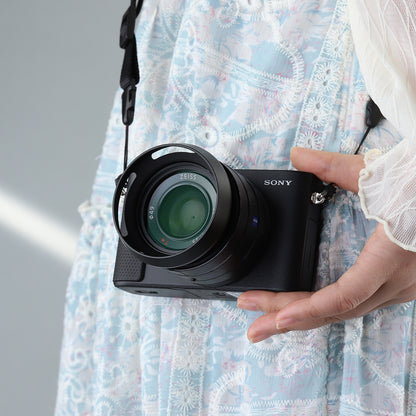 Haoge Round Metal Bayonet Lens Hood Shade for Sony Cyber Shot DSC RX1 RX1R RX1RII RX1RIII Camera and Sony FE 35mm F2.8 ,FE 55mm F1.8 ZA Lens Replaces LHP-1