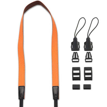 Haoge Camera Canvas Thin Strap Neck Shoulder  for Binoculars,monoculars,Mirrorless or DSLR Camera,Rangefinders Tools,Bags,Adjustable long Cotton Strap (Orange）