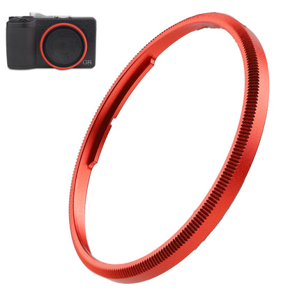 Haoge RRC-GR4-Red Metal Decorate Ring Cap for RICOH GR IV Camera replaces GN-3