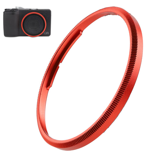 Haoge RRC-GR4-Red Metal Decorate Ring Cap for RICOH GR IV Camera replaces GN-3