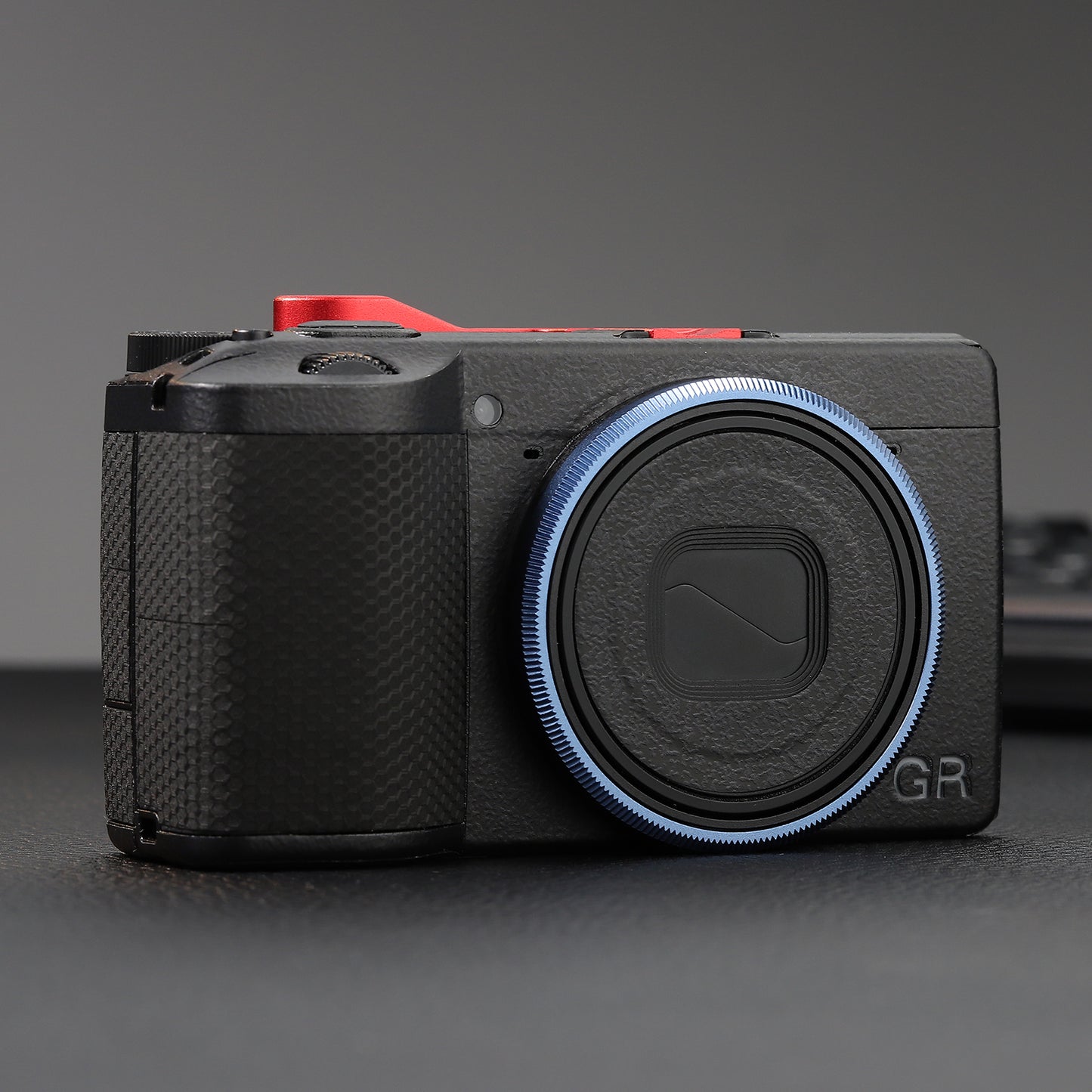 Haoge RRC-GR4-Blue Metal Decorate Ring Cap for RICOH GR IV Camera replaces GN-3