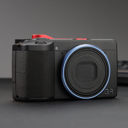 Haoge RRC-GR4-Blue Metal Decorate Ring Cap for RICOH GR IV Camera replaces GN-3