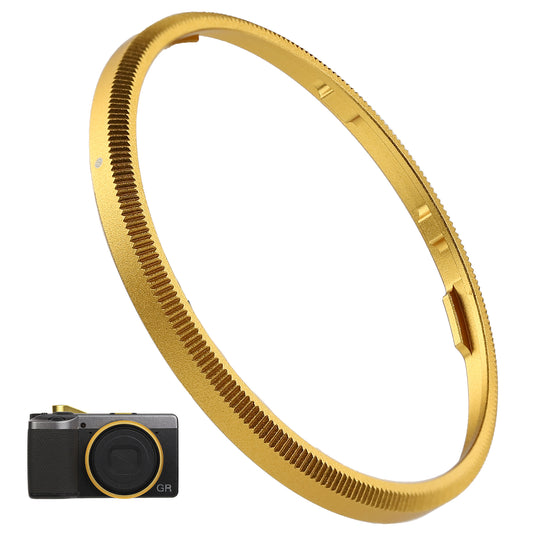 Haoge RRC-GR4-Yellow Metal Decorate Ring Cap for RICOH GR IV Camera replaces GN-3