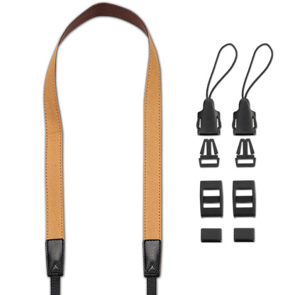 Haoge Camera Canvas Thin Strap Neck Shoulder  for Binoculars,monoculars,Mirrorless or DSLR Camera,Rangefinders Tools,Bags,Adjustable long Cotton Strap (Brown）