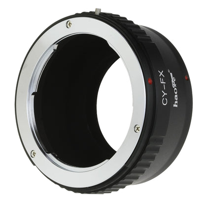 Haoge Lens Mount Adapter for Contax / Yashica C/Y CY mount Lens to Fujifilm X-mount Camera such as X-A1, X-A2, X-A3, X-A10, X-E1, X-E2, X-E2s, X-M1, X-Pro1, X-Pro2, X-T1, X-T2, X-T10, X-T20