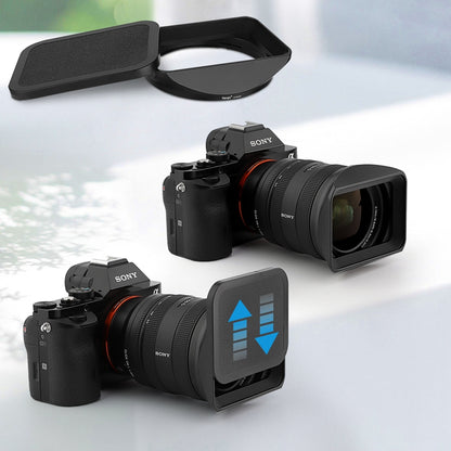 Haoge Plastic Lens Hood On Front Cap Cover for Haoge LH-X18 LH-E245 LH-B72T LH-B77T LH-G65 LH-S85B LH-S20B LH-S24B LH-S27B Lens Hood