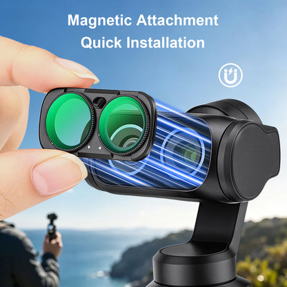Haoge Magnetic Filter Kit for Insta360 Luna Ultra,Includes Black Mist 1/4,Light Pollution Filter(2-Pack)