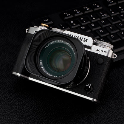 Haoge LH-X53 Quadratische Gegenlichtblende aus Metall für Fujifilm Fuji Fujinon XF 35mm F1.4 R / XF35mmF1.4 R Objektiv 