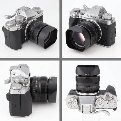 Haoge LH-X53B Square Metal Lens Hood Shade with Metal Cap  for Fujifilm Fuji Fujinon XF 35mm F1.4 R / XF35mmF1.4 R xf18mm f2.8 Lens