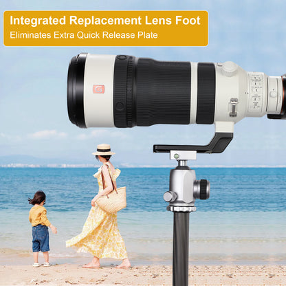 Haoge Lens Collar Replacement Foot for Sony FE 100-400mm F4.5 GM OSS Lens SEL100400MC built-in Arca Type Quick Release Base Support Plate LF-S140