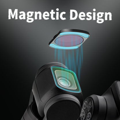 Haoge Magnetic Filter Set for DJI Osmo Pocket 3,Includes 1/4 Black Diffusion,Light Pullution Reduction Filter,Variable ND 2-32,and LCD Screen Protector,Multi-Coated HD Optical Glass