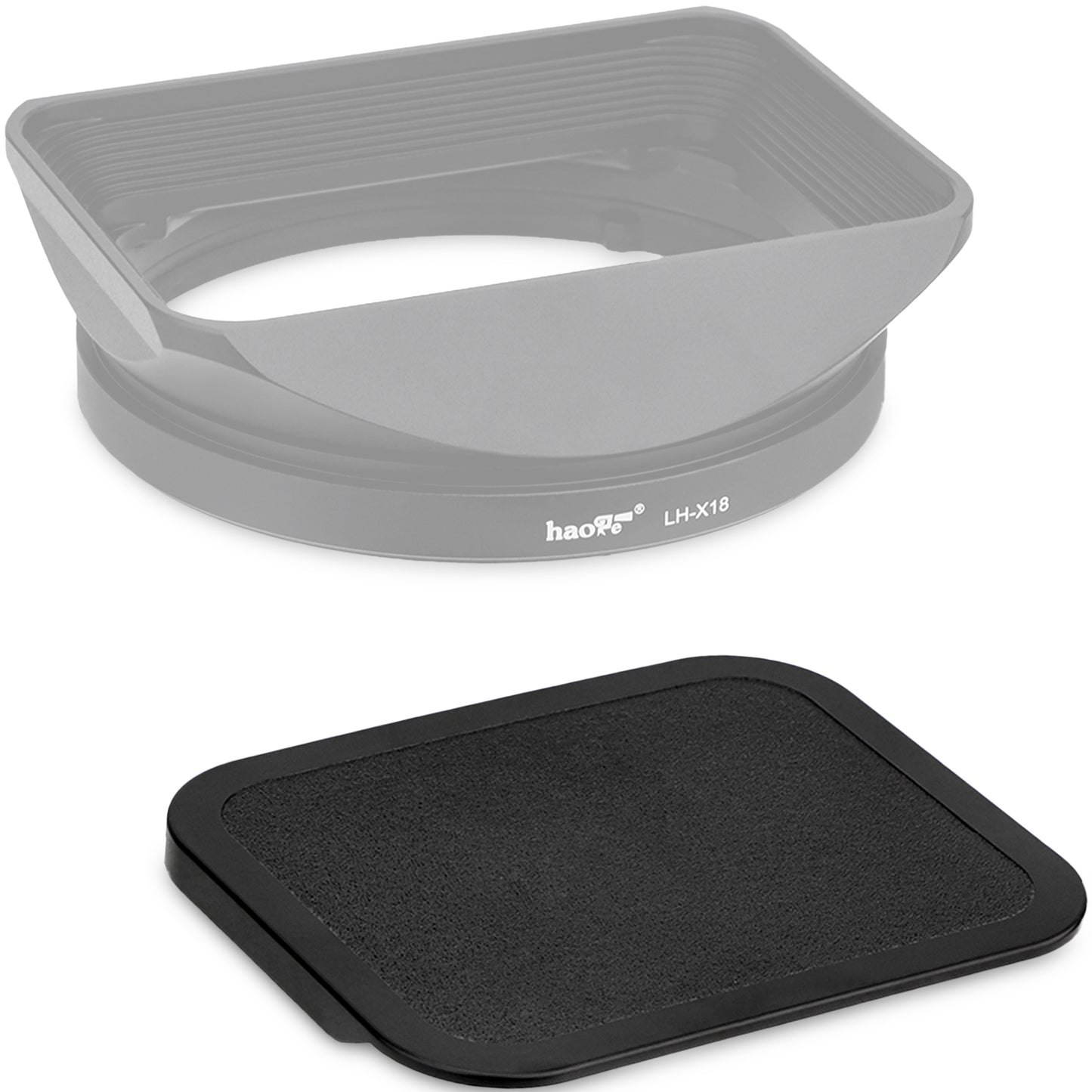 Haoge Plastic Lens Hood On Front Cap Cover for Haoge LH-X18 LH-E245 LH-B72T LH-B77T LH-G65 LH-S85B LH-S20B LH-S24B LH-S27B Lens Hood