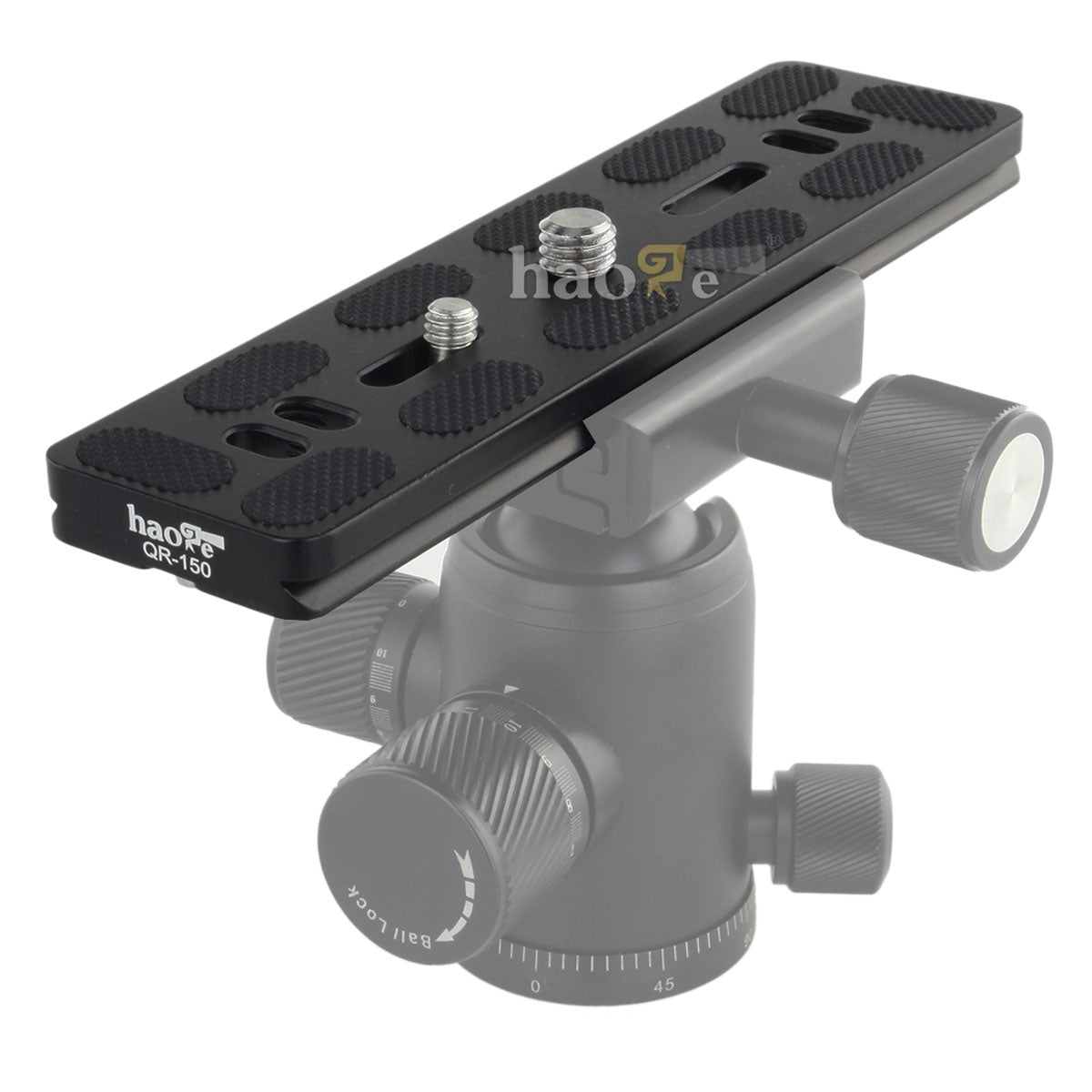 Haoge 150mm QR Quick Release Plate Dual Dovetail and D-Ring Screw Fits Arca-Swiss Standard for Tripod Ball Head