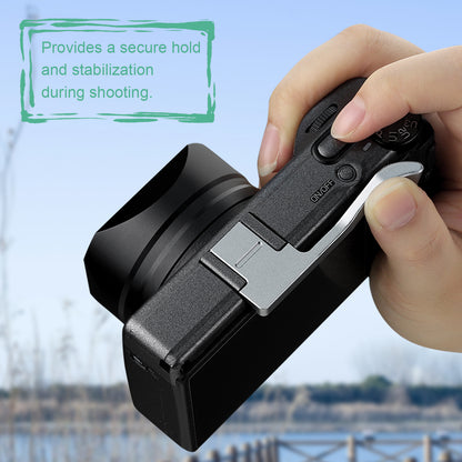 Haoge  Metal Thumb Grip Up Rest Hand Grip for RICOH GR IV GR4 GRIII GR3 GRIIIX GR3X HDF Camera Accessories Silver Hot Shoe Thumb Up THB-GR4LS