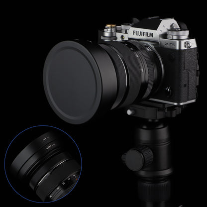 Haoge LH-X18N Bayonet Square Metal Lens Hood for Fujifilm Fuji Fujinon XF 16-80mm F4 R OIS WR, XF16-55mm F2.8 R LM WR II Lens Shade with Metal Cap