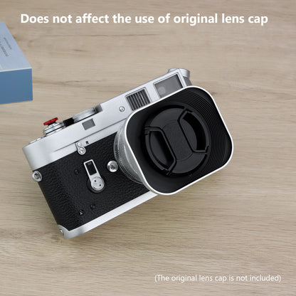 Haoge LH-ZV07 Square Metal Lens Hood for Carl Zeiss Biogon T* 2/35 35mm f2 ZM, C Biogon 2.8/35 35mm f2.8 ZM, Planar T 2/50 50mm f2 ZM; Voigtlander NOKTON CLASSIC 35mm f1.4 I＆II VM, 40mm f1.4 VM;50mm f/1.5 Aspherical II VM Lens silver