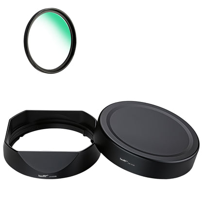 Haoge Lens Hood for Fujifilm XF 33mm F1.4/ 23mm F1.4 R WR Lens, Fuji 16-50mm F2.8-4.8 R LM WR Lens Hood Shade,Metal Square Bayonet With Metal Front Cap