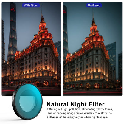 Haoge Natural Night Filter for DJI Osmo Nano,for Night City Sky /Astrophotography/Star Clarity,Anti-Light Pollution Filter,Ultra Slim Aluminum Frame,Multi Coated HD Optical Glass Filter