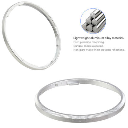 Haoge RRC-GR4-Sliver Metal Decorate Ring Cap for RICOH GR IV Camera replaces GN-3