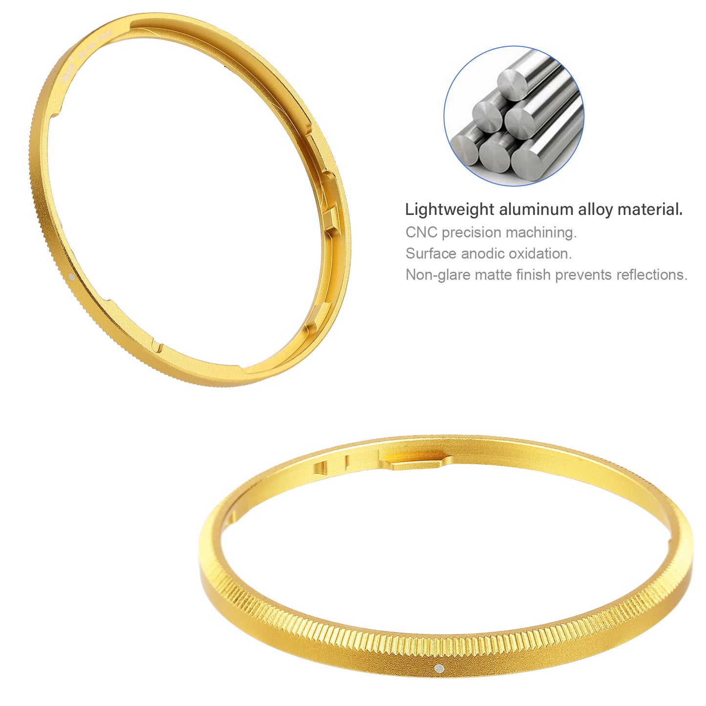 Haoge RRC-GR4-Yellow Metal Decorate Ring Cap for RICOH GR IV Camera replaces GN-3
