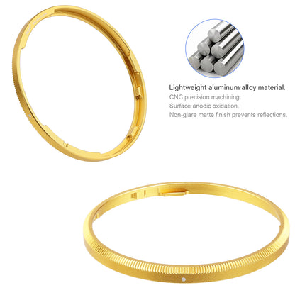 Haoge RRC-GR4-Yellow Metal Decorate Ring Cap for RICOH GR IV Camera replaces GN-3
