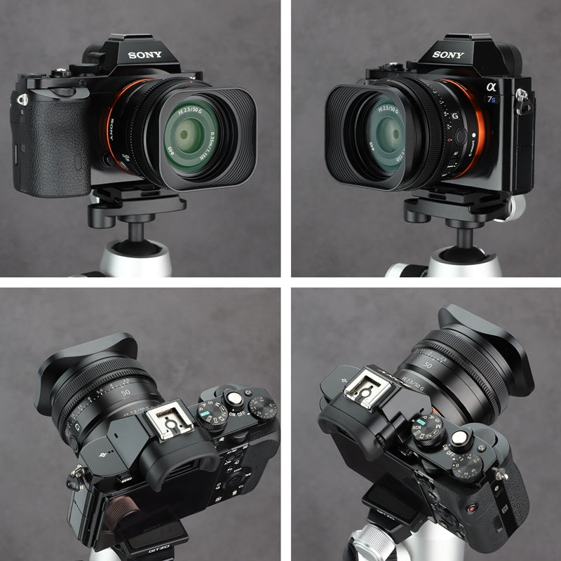 50mm F2 Haoge Lens Hood Sony Rx1r Haoge Square Metal Lens Hood For