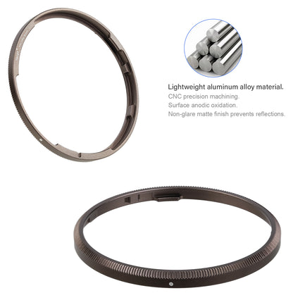 Haoge RRC-GR4-Brown Metal Decorate Ring Cap for RICOH GR IV Camera replaces GN-3