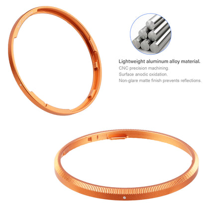 Haoge RRC-GR4-Orange Metal Decorate Ring Cap for RICOH GR IV Camera replaces GN-3