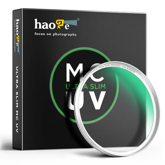 Haoge 43mm MC UV Lens Protection Filter for Leica Camera Lens Optical Glass Ultra Slim 18 Multi-Layer Coatings Silver