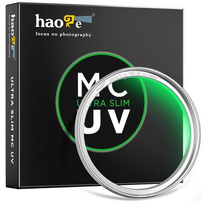 Haoge 49mm MC UV Lens Protection Filter for fuji X100VI x100f X100V X100S X100T Camera Lens Optical Glass Ultra Slim 18 Multi-Layer Coatings Silver