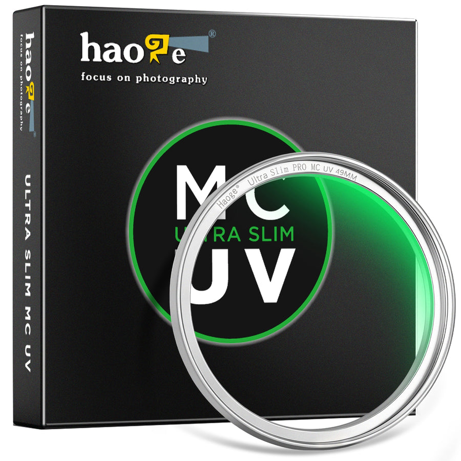 Haoge 49mm MC UV Lens Protection Filter for fuji X100VI x100f X100V X100S X100T Camera Lens Optical Glass Ultra Slim 18 Multi-Layer Coatings Silver