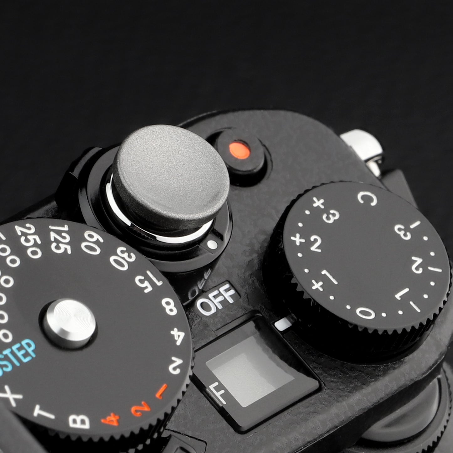 Haoge Metal Shutter Release Button for for Nikon ZF Camera,Fujifilm XE5 XE4 X-E3 X-T5 X-T4 X-T3 X-T50 X-T30II X-T30 X-Pro2 X-Pro3 X100T X100S X100F X100V X100VI and Leica M1 M2 M3 M6 M7 M8 M9 M10 M-E M-P M9-P M-A Q3 Q3-43 D-LUX 8 Concave Surface Gray