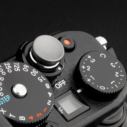 Haoge Metal Shutter Release Button for for Nikon ZF Camera,Fujifilm XE5 XE4 X-E3 X-T5 X-T4 X-T3 X-T50 X-T30II X-T30 X-Pro2 X-Pro3 X100T X100S X100F X100V X100VI and Leica M1 M2 M3 M6 M7 M8 M9 M10 M-E M-P M9-P M-A Q3 Q3-43 D-LUX 8 Concave Surface Gray