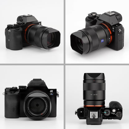 Haoge LH-RX1B Square Metal Bayonet Lens Hood Shade for Sony Cyber Shot DSC RX1 RX1R RX1RII RX1RIII and FE 35MM F2.8 55MM/F1,8 Lens