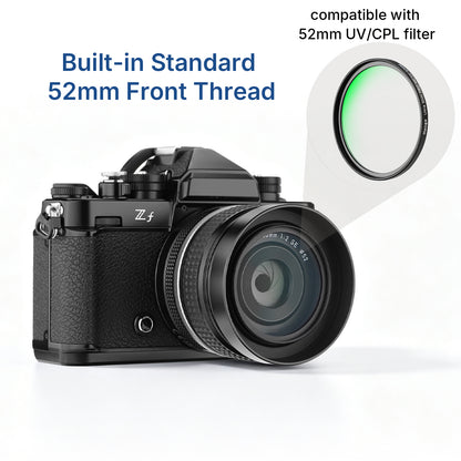 Haoge Metal Lens Hood for Fujifilm Fuji XC 15-45mm f/3.5-5.6 OIS PZ Lens, Compatible with 52mm UV Filters and 52mm Lens Cap