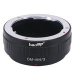 Load image into Gallery viewer, Haoge Manual Lens Mount Adapter for Olympus OM Mount Lens to Olympus and Panasonic Micro Four Thirds MFT M4/3 M43 Mount Camera
