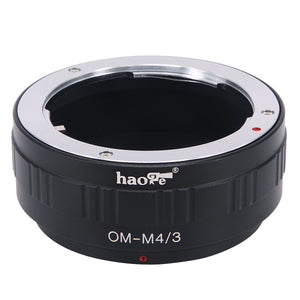 Haoge Manual Lens Mount Adapter for Olympus OM Mount Lens to Olympus and Panasonic Micro Four Thirds MFT M4/3 M43 Mount Camera