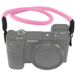 Haoge Camera Neck Strap for Sony a5000 a5100 a6000 a6100 a6300 a6400 a6500 a6600 NEX-3N NEX-5T NEX-5R NEX-6 NEX-7 NEX3 NEX5 NEX6 NEX7 Climbing Rope Pink