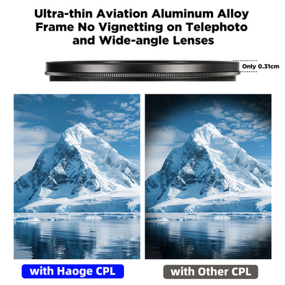 Haoge 40.5mm MC CPL Multicoated Circular Polarizer Polarizing Lens Filter for Canon Nikon Sony Minolta Pentax Olympus Panasonic Leica Zeiss Tamron Digital Camera DSLR Lens
