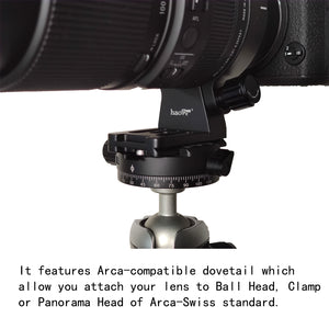 Haoge Lens Collar Replacement Foot Tripod Mount Ring Stand Base for Sigma 100-400mm F5-6.3 DG DN OS Lens For Fujifilm X Mount built-in Arca Type Quick Release Plate