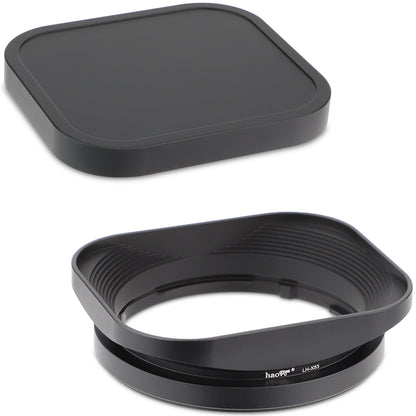Haoge LH-X53 Quadratische Gegenlichtblende aus Metall für Fujifilm Fuji Fujinon XF 35mm F1.4 R / XF35mmF1.4 R Objektiv 