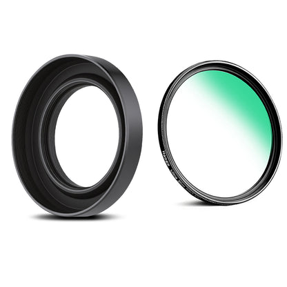 Haoge Metal Lens Hood for Fujifilm Fuji XC 15-45mm f/3.5-5.6 OIS PZ Lens, Compatible with 52mm UV Filters and 52mm Lens Cap
