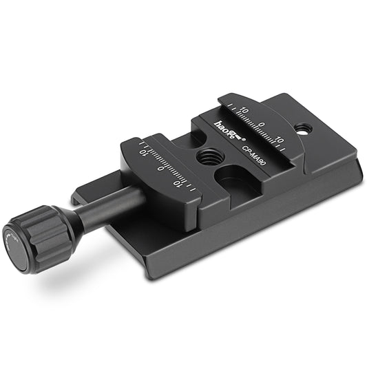 Haoge CP-MA90 Quick Release QR Clamp Adapter Convertor for Select Manfrotto Sachtler Benro Sirui Tripod Fluid Video Head to Arca-Swiss Compatible