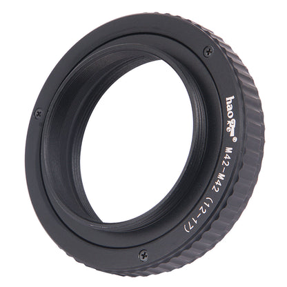 Haoge Macro Focus Lens Mount Adapter Built-in Focusing Helicoid for M42 42mm Screw mount Lens to M42 42mm Screw mount Camera 12mm-17mm