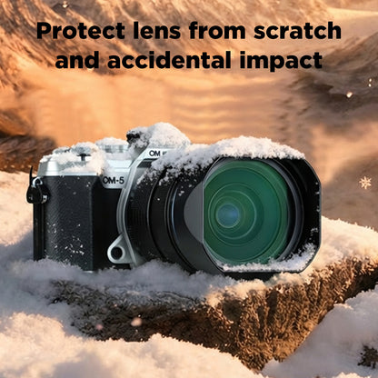 Haoge LH-OP17 Square Metal Lens Hood Shade for Olympus M.ZUIKO DIGITAL ED 12-40mm f2.8 PRO  Lens 12-40MM F2.8