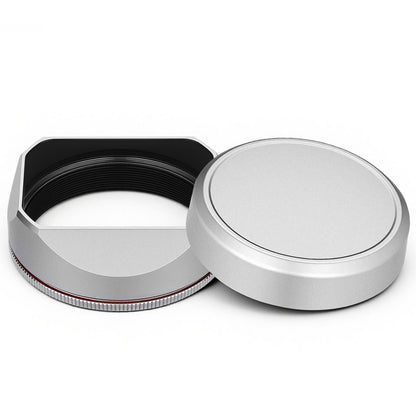 Haoge 43mm Metal Square Lens Hood for Voigtlander ULTRON 27mm F2 Aspherical Fujifilm X-mount Lens,COLOR-SKOPAR 18mm f/2.8 Aspherical X-mount Lens
